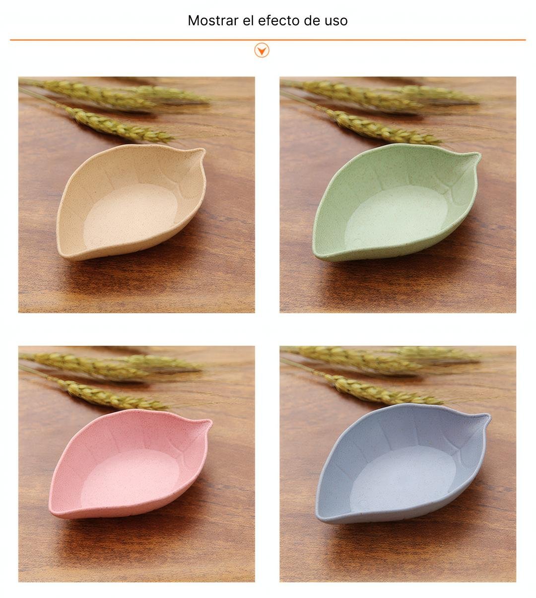 Platos para salsas domésticos con diseño creativo japonés - Hechos de paja de trigo, versátiles para uso en la cocina. Platos para comida y condimentos. Platos para salsas domésticos con diseño creativo japonés - Hechos de paja de trigo, versátiles para uso en la cocina. Platos para comida y condimentos.