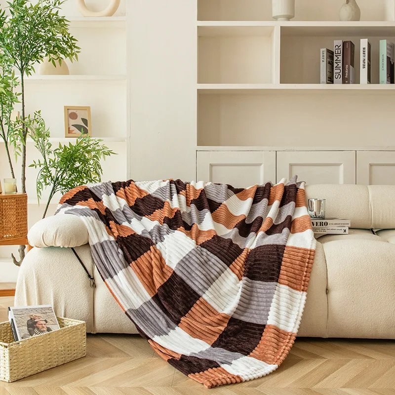 Manta para Aire Acondicionado de 200x230cm , Diseño Cuadros Frescos, Multiusos en Sofá/Cama, Ideal para Siesta y Hogar Manta para Aire Acondicionado de 200x230cm , Diseño Cuadros Frescos, Multiusos en Sofá/Cama, Ideal para Siesta y Hogar