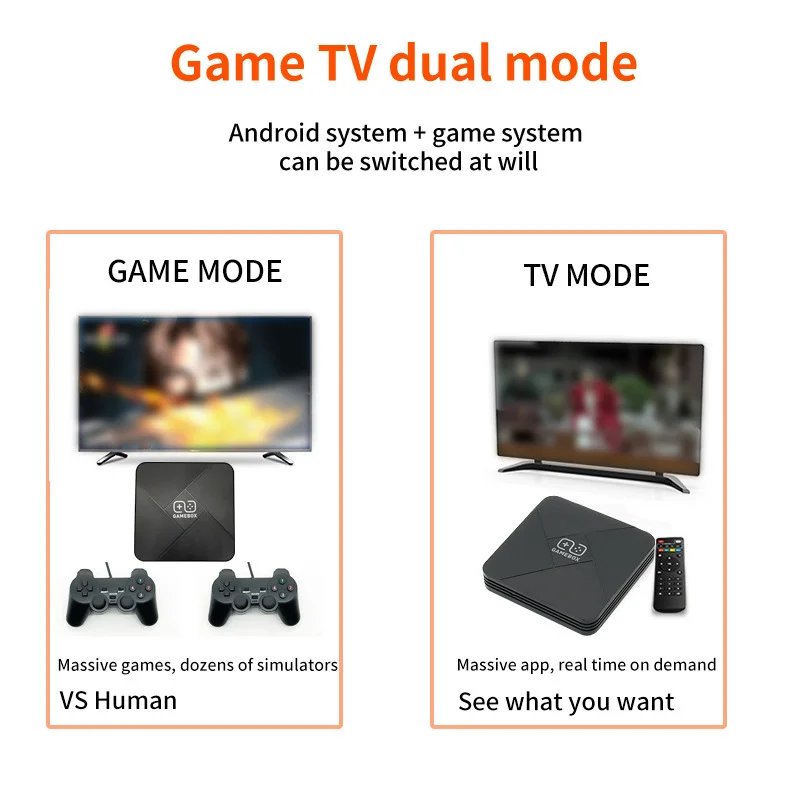 Caja de videojuegos Retro G5 S905x, consola de videojuegos HD 4K, TV Box de doble sistema, consolas de juegos Retro, regalos de juegos para niños y hombres Caja de videojuegos Retro G5 S905x, consola de videojuegos HD 4K, TV Box de doble sistema, consolas de juegos Retro, regalos de juegos para niños y hombres