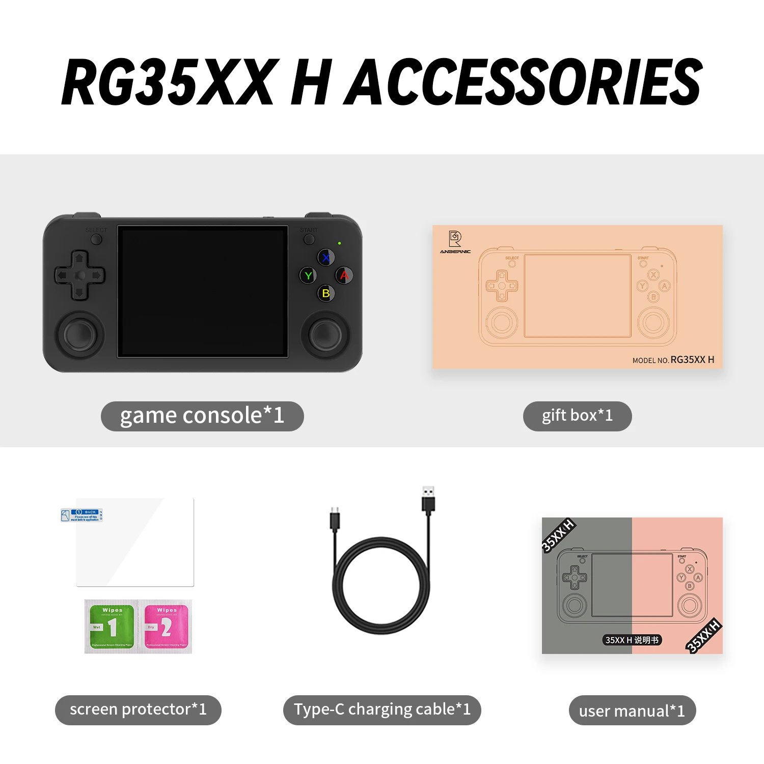 Consolas de juegos portátiles ANBERNIC RG35XX H, reproductor de vídeo Retro, consola IPS de 3,5 pulgadas con consola de juegos Bluetooth, regalos de cumpleaños para hombres Consolas de juegos portátiles ANBERNIC RG35XX H, reproductor de vídeo Retro, consola IPS de 3,5 pulgadas con consola de juegos Bluetooth, regalos de cumpleaños para hombres