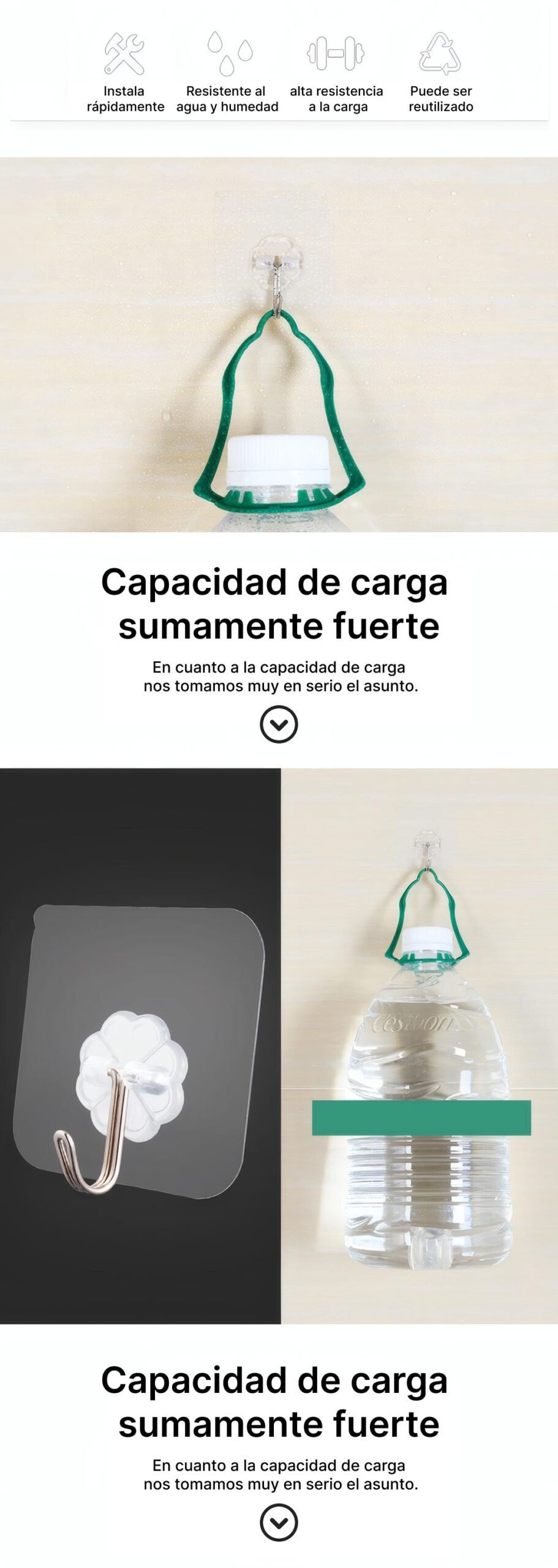 Ganchos transparentes multifuncionales - Estantes para almacenamiento. Ideal para uso en hogar, habitaciones, paredes, puertas y gabinetes. Ganchos transparentes multifuncionales - Estantes para almacenamiento. Ideal para uso en hogar, habitaciones, paredes, puertas y gabinetes.